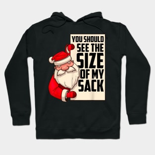 You Should See The Size Of My Sack Funny Santa Christmas Hoodie